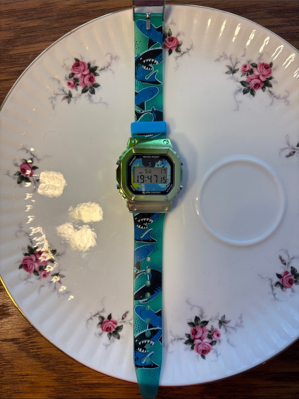 Kids Digital Shark Watch - Teal/Blue